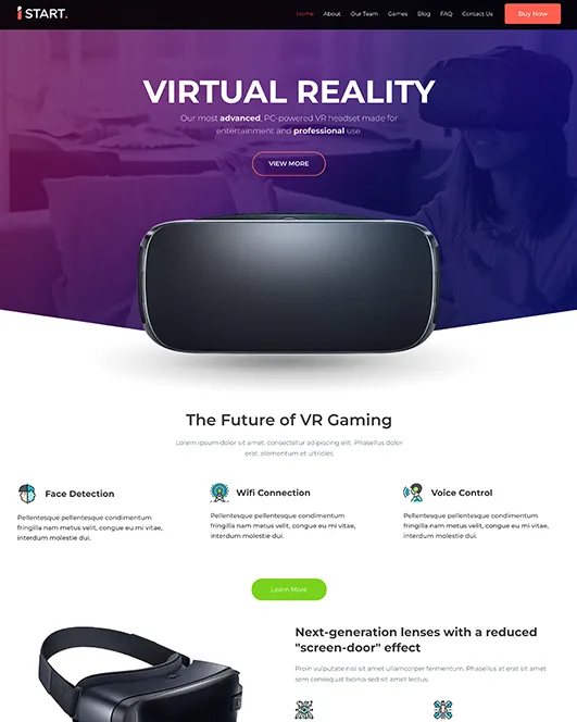 iStart product homepage preview
